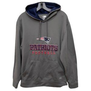 NFL Men’s Team Apparel TX3 Warm‎ Grey New England Patriots Football Logo Hoodie
